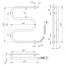 Полотенцесушитель электрический Laris Змеевик 25 РС3 73207031, 400х500 мм