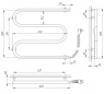 Полотенцесушитель электрический Laris Змеевик 25 РС3 73207036, 600х500 мм
