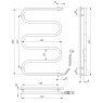 Полотенцесушитель электрический Laris Змеевик 25 РС5 73207041, 500х800 мм