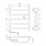Полотенцесушитель электрический Laris Виктория П5 73207070gold, 450х500 мм