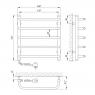Полотенцесушитель электрический Laris Стандарт П5 73207082gold, 450х500 мм