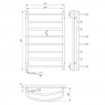 Полотенцесушитель электрический Laris Евромикс П8 73207098gold, 500х800 мм