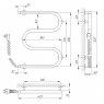 Полотенцесушитель электрический Laris Змеевик 25 РС3 73207104, 400х500 мм
