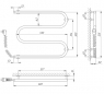 Полотенцесушитель электрический Laris Змеевик 25 РС3 73207114, 600х500 мм