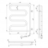 Полотенцесушитель электрический Laris Змеевик 25 РС5 73207160, 450х570 мм