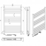 Полотенцесушитель электрический Laris Кватро П10 73207172, 500х800 мм