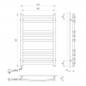 Полотенцесушитель электрический Laris Класик Премиум П9 73207175bronze, 500х800 мм
