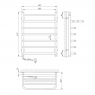 Полотенцесушитель электрический с полкой Laris Стандарт П7 73207177bronze, 500х660 мм