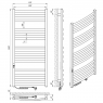 Полотенцесушитель электрический Laris Гранд П14 73207370, 500х1200 мм