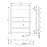Полотенцесушитель электрический Laris Атлант ЧФ6 73207409, 500х700 мм