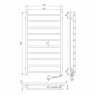 Полотенцесушитель электрический Laris Альфа ЧФ10 73207441, 500х900 мм