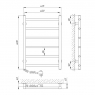 Полотенцесушитель электрический Laris Альфа ЧФ6 73207442, 400х600 мм