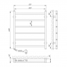 Полотенцесушитель электрический Laris Альфа ЧФ6 73207444, 500х600 мм