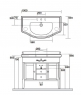 Тумба под умывальник Kerasan Retro 734753 100 см