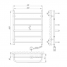 Полотенцесушитель электрический Laris Комфорт ЧК6 75201002, 500х600 мм
