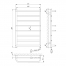 Полотенцесушитель электрический Laris Комфорт ЧК8 75201004, 500х800 мм