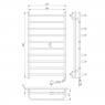 Полотенцесушитель электрический Laris Комфорт ЧК10 75201006, 500х900 мм