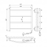 Полотенцесушитель электрический Laris Классик ЧК4 75201008, 500х500 мм