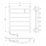 Полотенцесушитель электрический Laris Классик ЧК6 75201009, 500х600 мм