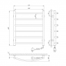 Полотенцесушитель электрический Laris Классик ЧК6 75201010, 500х600 мм