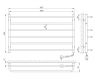 Полотенцесушитель электрический Laris Практик ЧК6 75201026, 1000х600 мм