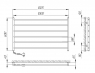 Полотенцесушитель электрический Laris Горизонт ЧФ6 75201029, 1000х600 мм