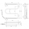 Полотенцесушитель электрический Laris Змеевик 25 ЧК3 75201037, 500х500 мм