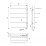 Полотенцесушитель электрический Laris Стандарт ЧК5 75201040, 500х660 мм
