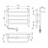 Полотенцесушитель электрический Laris Прайм ЧК4 75201063, 400х300 мм