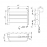 Полотенцесушитель электрический Laris Прайм ЧК4 75201064, 400х300 мм