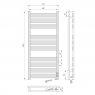 Полотенцесушитель электрический Laris Гефест ЧФ10 75201080, 500х1200 мм