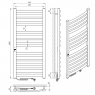 Полотенцесушитель электрический Laris Атлант Премиум ЧФ10 75201081, 500х1200 мм