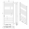 Полотенцесушитель электрический Laris Лавина ЧКЧ13 75201093, 500х1200 мм