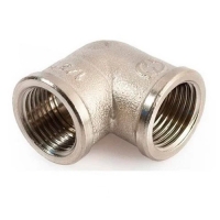 Коліно латунне нікельоване General Fittings 1" ВВ 270025N101000A