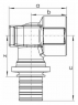 Кутник Rehau Rautitan LX+G настінний короткий 16-Rp 1/2