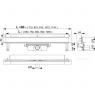 Дренажна система з підсвіткою Alca APZ5-TWIN+AEZ123-1050 для монтажу в стіну