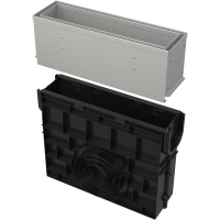 Пісковловлювач щілинний Alca Plast AVZ101R-R122R для дренажного каналу з щілинною асиметричною сервісною надставкою