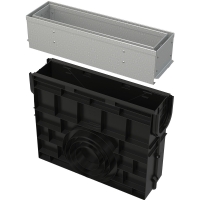 Пісковловлювач щілинний Alca Plast AVZ101R-R121R для дренажного каналу з щілинною асиметричною сервісною надставкою