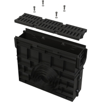 Піскоуловлювач Alca AVZ104R-R402 для дренажного каналу AVZ104 з пластиковою рамою