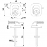 Кріплення кришки до унітазу Alca P0009-ND