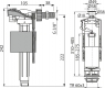 Випускний комплект Alca SA2000 3/8" CHROM зі СТОП кнопкою 