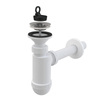 Cифон для умивальника DN 32 Alca A410 з решіткою з нержавіючої сталі DN 63