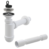 Cифон для умивальника DN40 Alca A4 з гнучким з'єднанням A710