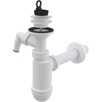 Сифон для умивальника Alca A420P зі штуцером та пластмасовою решіткою DN 63