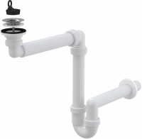 Cифон для умивальника Alca A413 з економією простору DN63