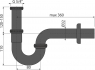 Сифон для умивальника DN 32 Alca A4320BLACK	