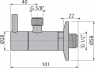 Кутовий вентиль 1/2"×3/8"Alca ARV001 з фільтром