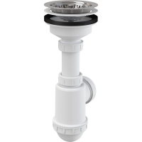 Cифон для мийки Alca A446-DN50/40 з решіткою з нержавіючої сталі DN115