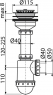 Cифон для мийки Alca A446-DN50/40 з решіткою з нержавіючої сталі DN115