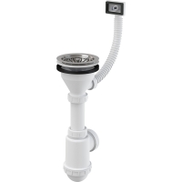 Сифон для мийки Alca A447-DN50/40 з решіткою з нержавіючої сталі DN115